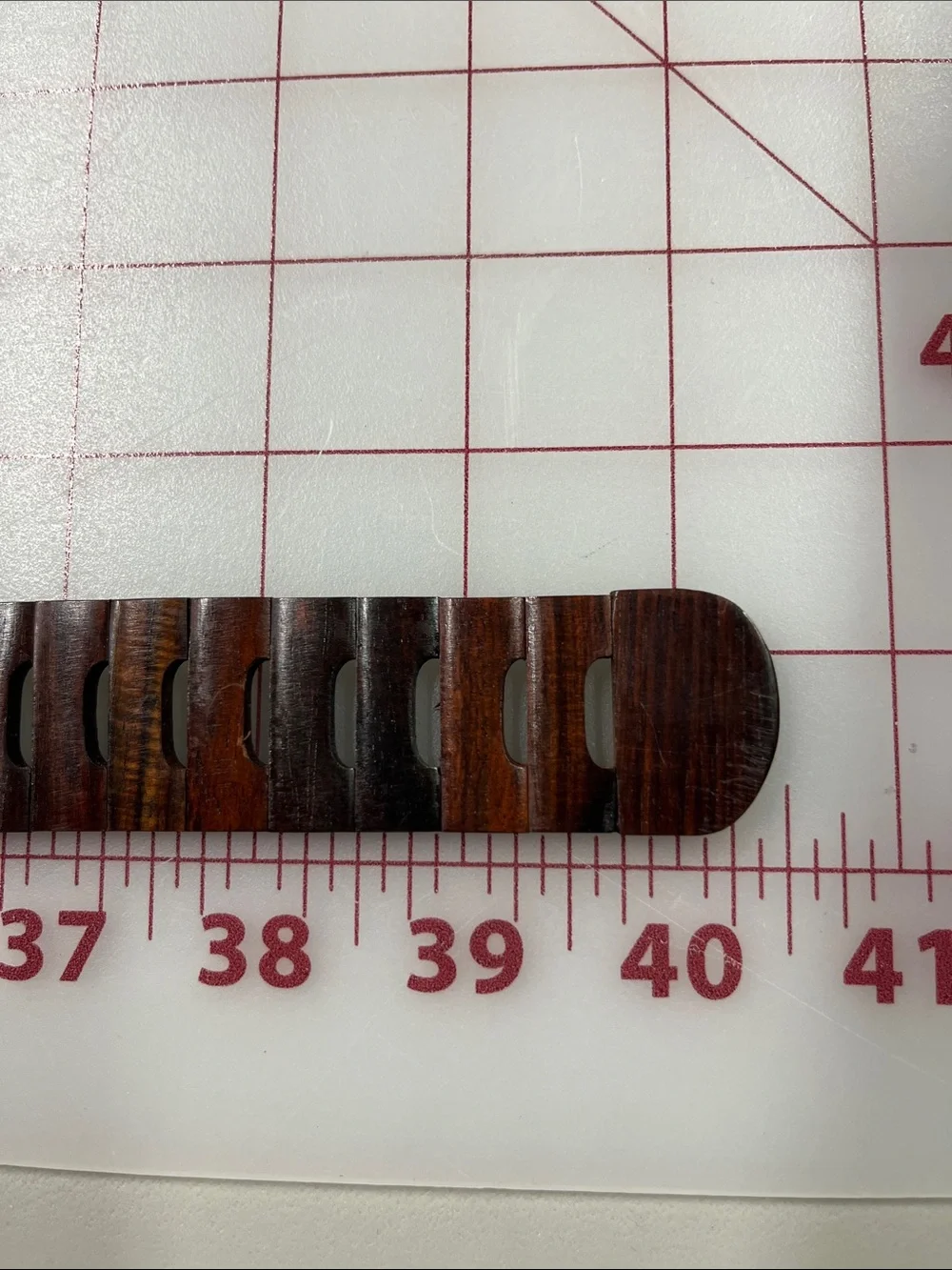 UNIQUE Men's/Women's Brown Wooden Belt with Inlaid Geometric Buckle 40.5